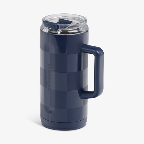 1L Beer Mug S9 - Navy Check - Product View