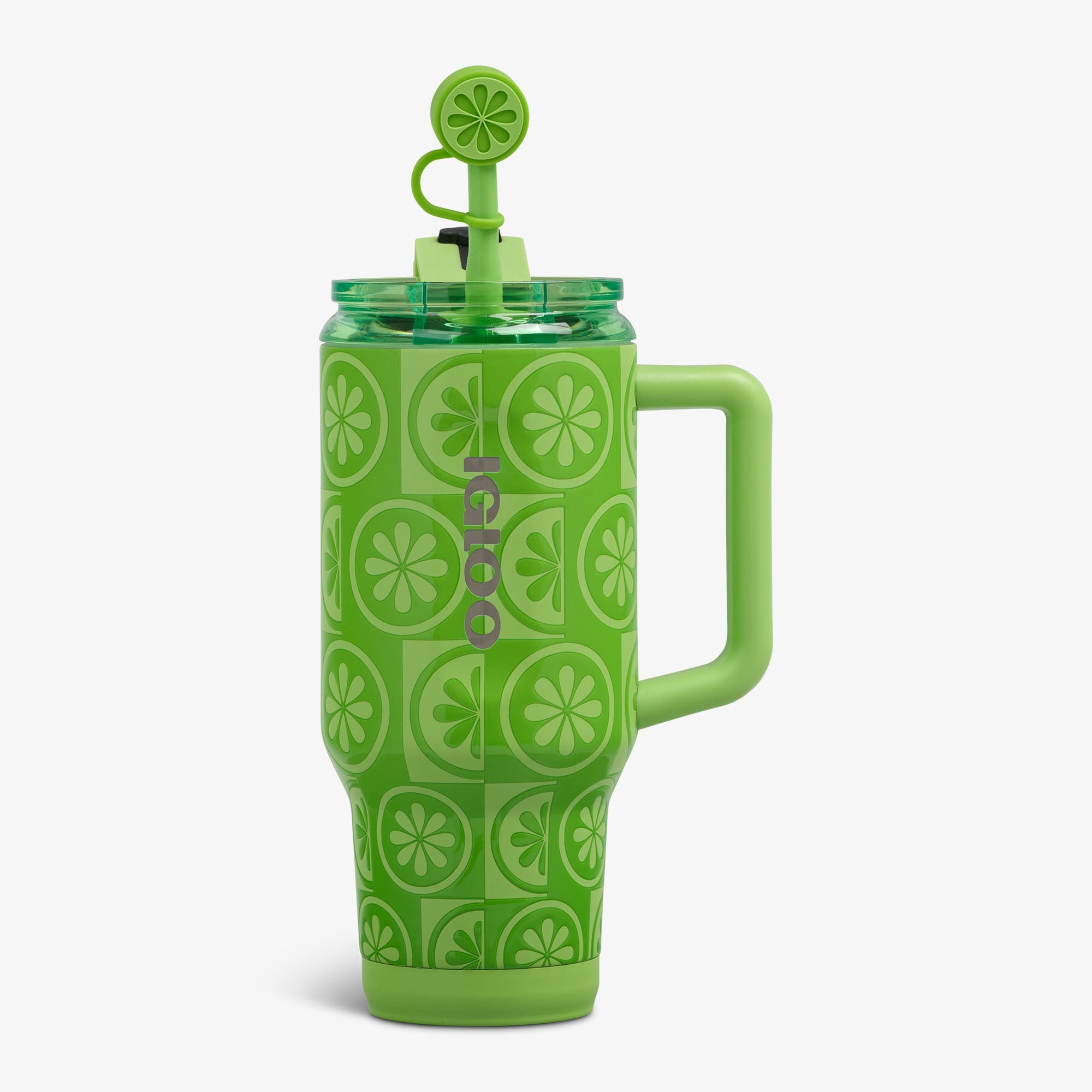 32 Oz Flip ‘n’ Sip Travel Mug X1 - Lime - Front View